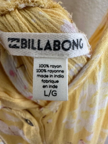 Billabong Women's Yellow Spaghetti Strap Dress