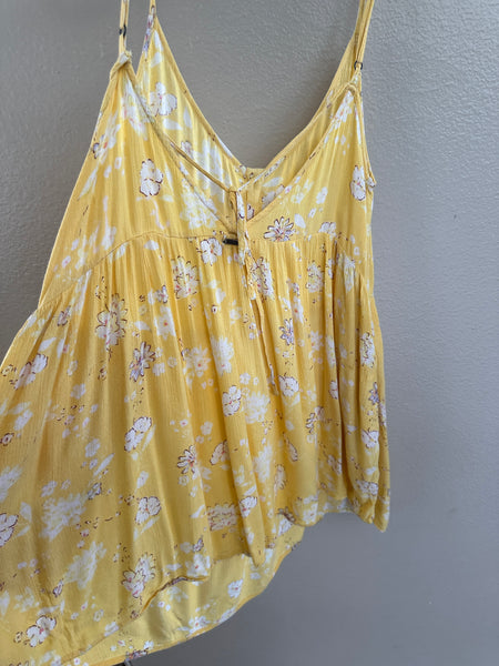 Billabong Women's Yellow Spaghetti Strap Dress