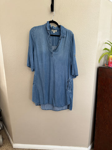 Cloth & Stone Women's Blue Shortsleeve Dress