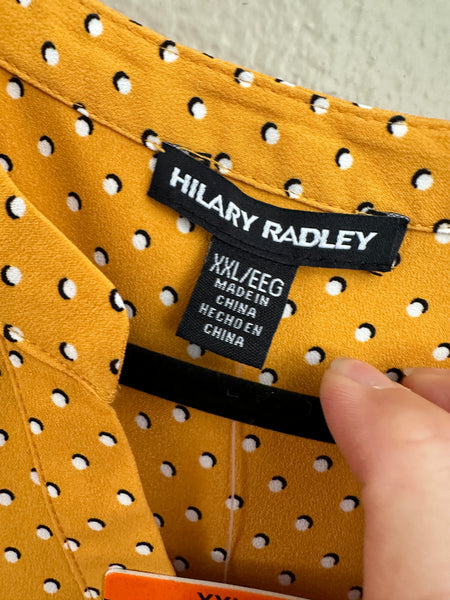 Hilary Radley Yellow Shortsleeve Blouse-NWT