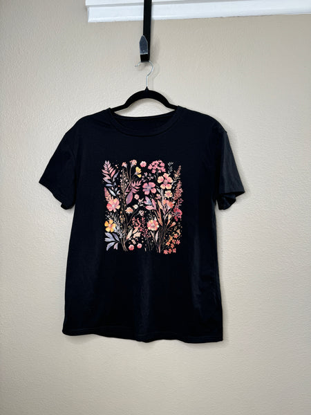 Women's Black Floral Shirt