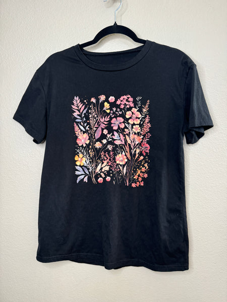 Women's Black Floral Shirt