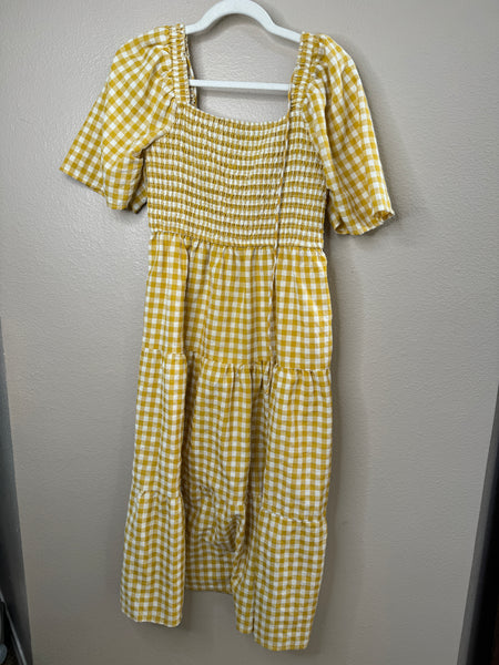 Zesica Women's Yellow Gingham Dress