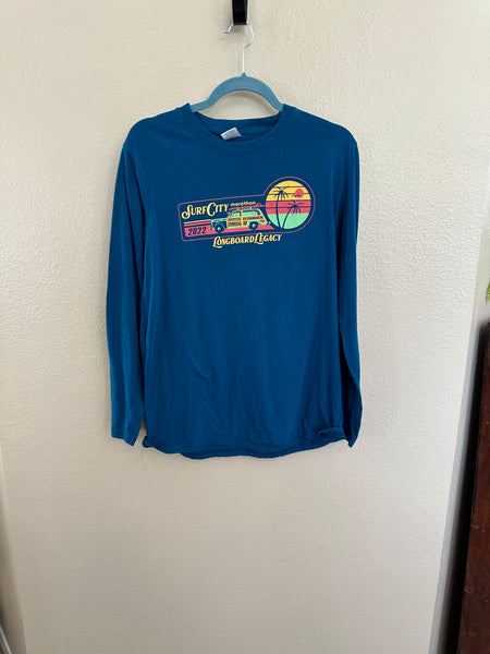 Motiv Men's Blue Surf City Marathon Long Sleeve T-Shirt