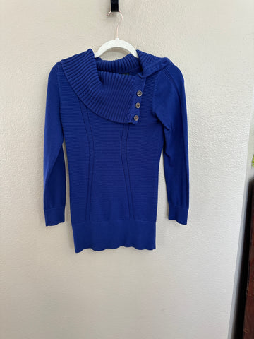 Style & Co Women's Blue Long Sleeve Long Sweater