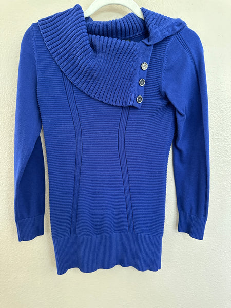 Style & Co Women's Blue Long Sleeve Long Sweater