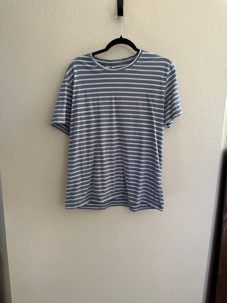 Public Opinion Men's Blue Striped T-Shirt