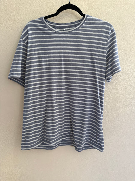 Public Opinion Men's Blue Striped T-Shirt