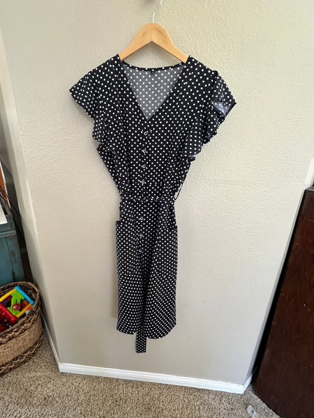 Black and White Polka Dot Dress