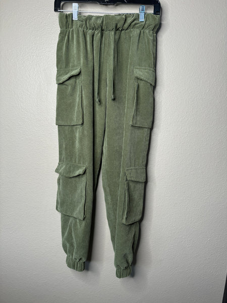 Forever 21 Women's Green Cargo Joggers