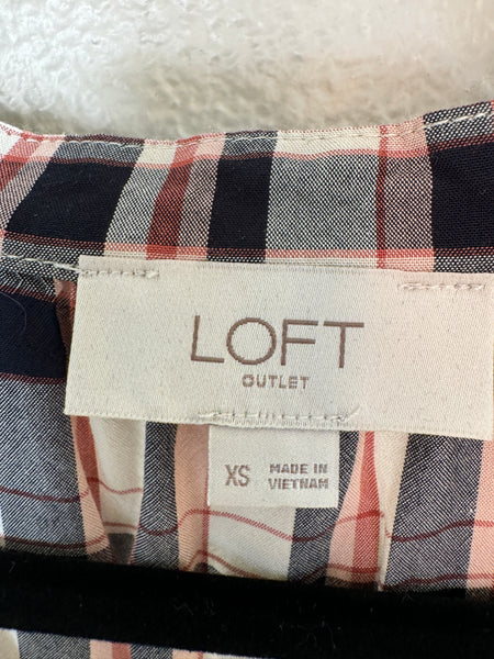 Loft Outlet Plaid Blouse