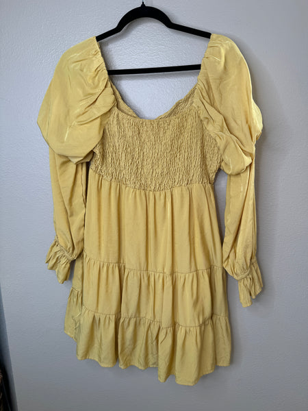 Women's Yellow Short Dress