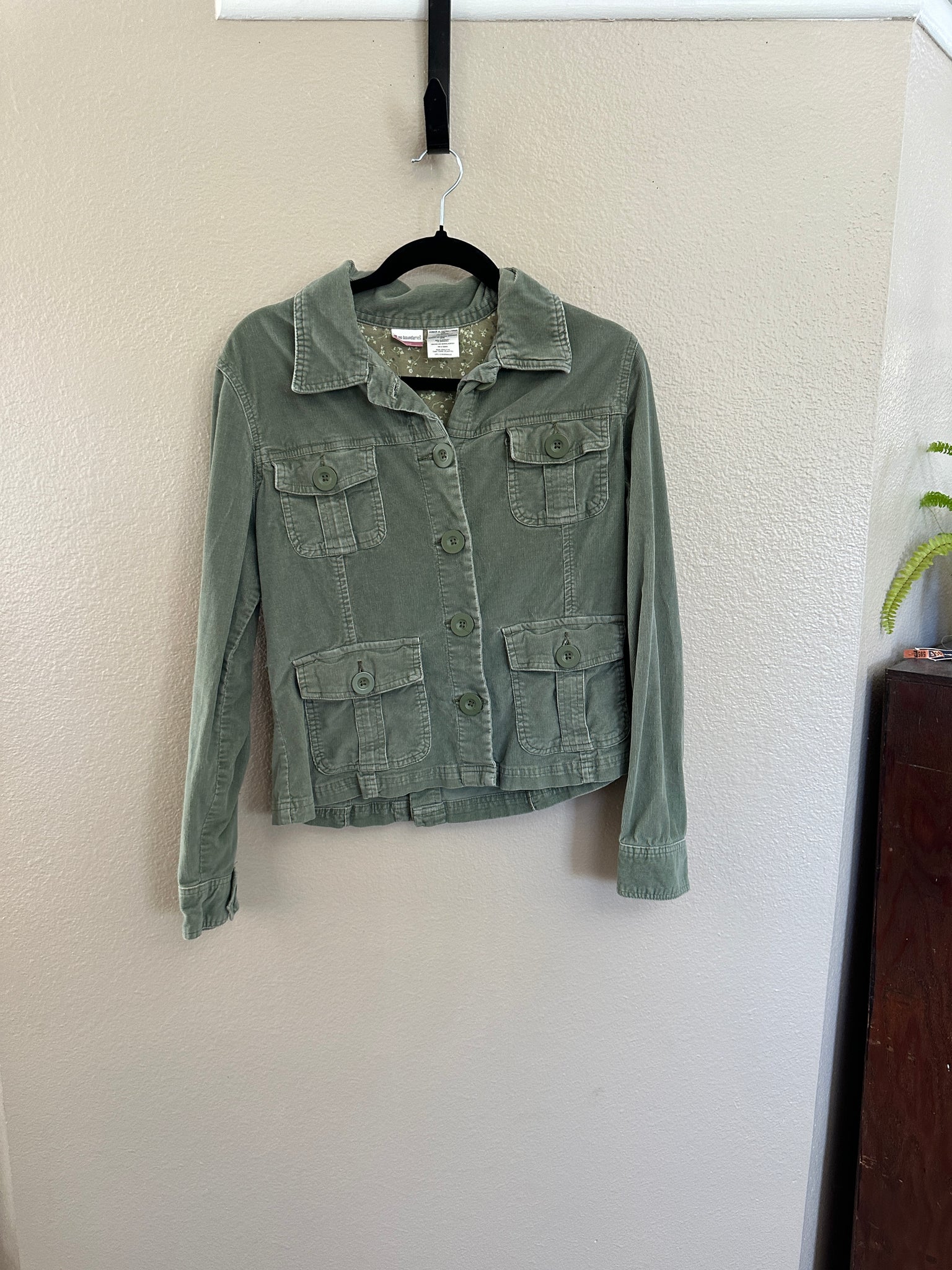 No Boundaries Women's Green Jacket