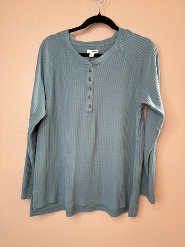 Sonoma Women's Teal Long Sleeve Shirt