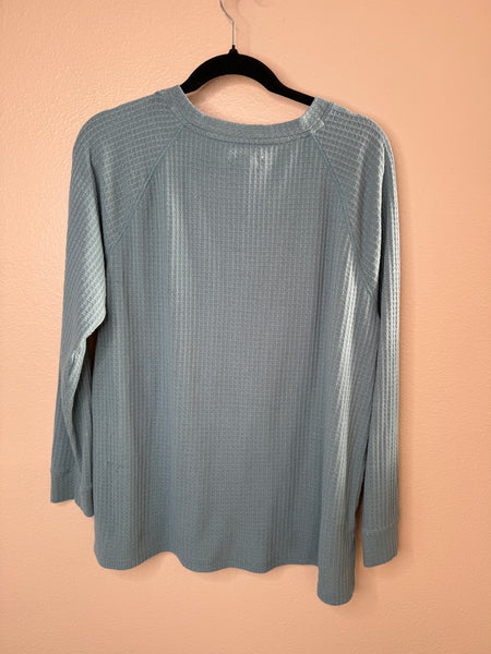 Sonoma Women's Teal Long Sleeve Shirt