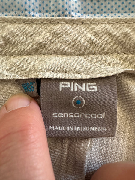 Ping Men's Tan Golf Shorts