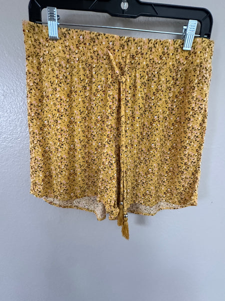 Retrology Yellow Floral Shorts