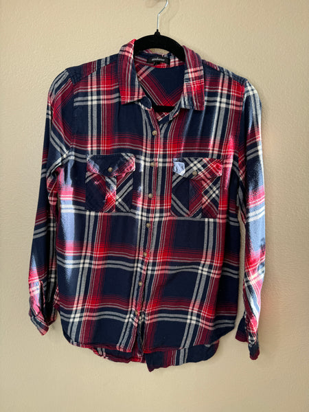 Ambiance Women's Plaid Blue Shirt