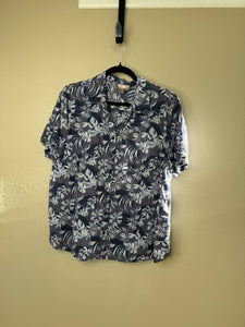 White Stag Women's Blue & Gray Hawaiian Shirt