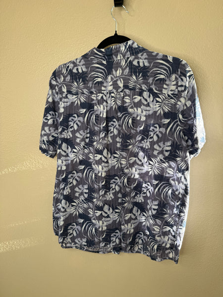 White Stag Women's Blue & Gray Hawaiian Shirt