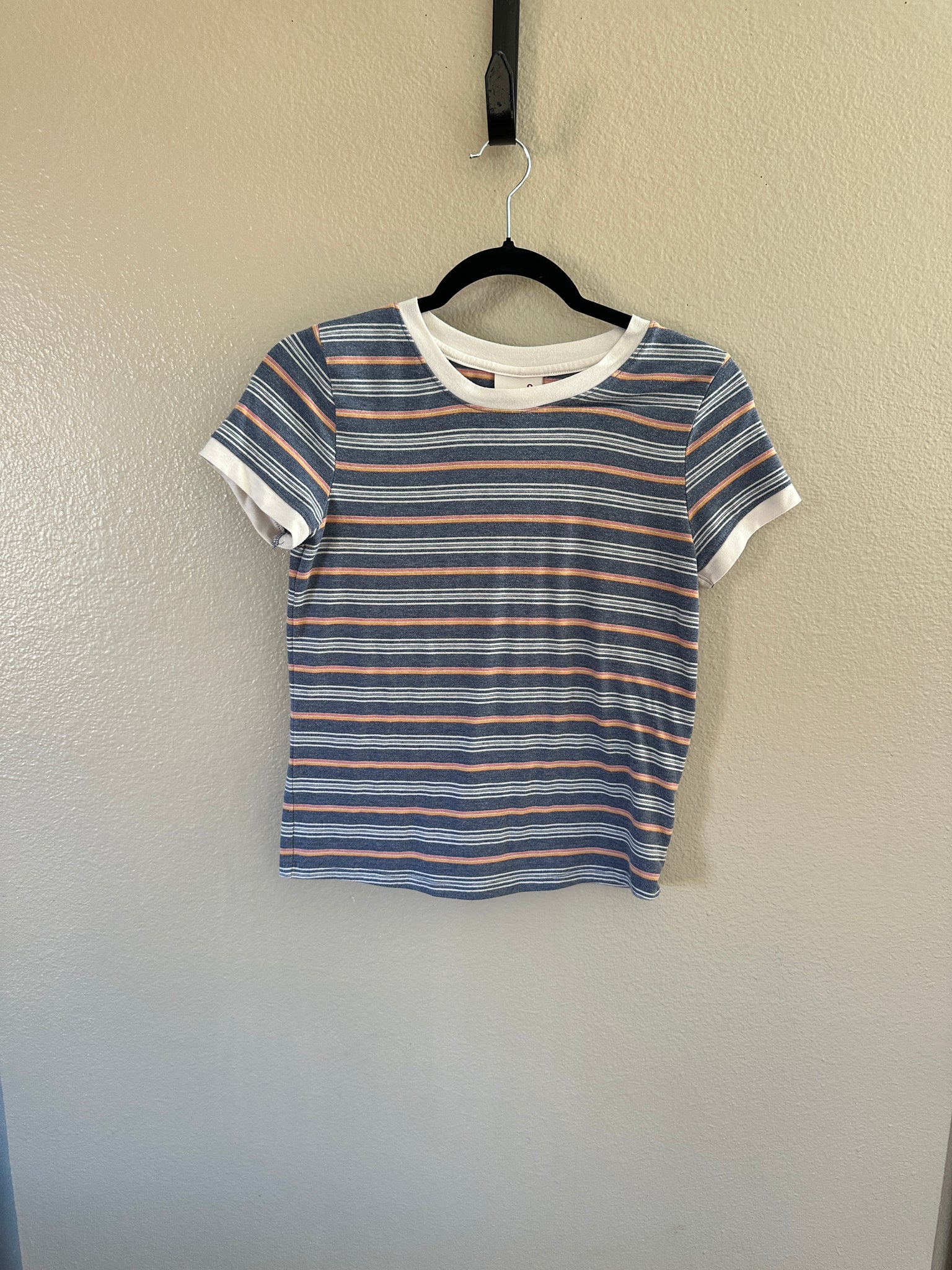 SO Women's Striped Short Sleeve Shirt