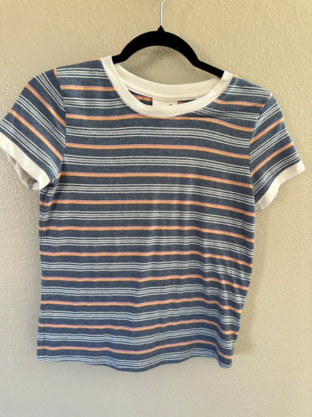 SO Women's Striped Short Sleeve Shirt