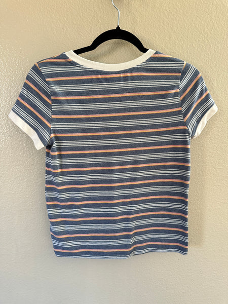 SO Women's Striped Short Sleeve Shirt