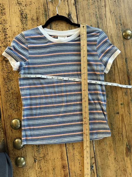 SO Women's Striped Short Sleeve Shirt