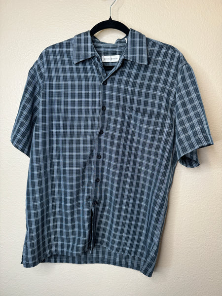 Michael Brandon Men's Blue Striped Shirt