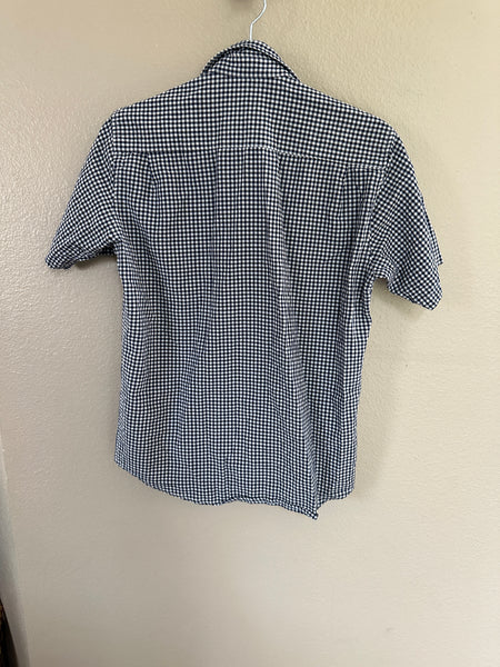 Shein Men's Blue and White Button Up Shirts