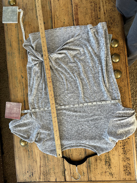 Women's Gray Long Sleeve Blouse