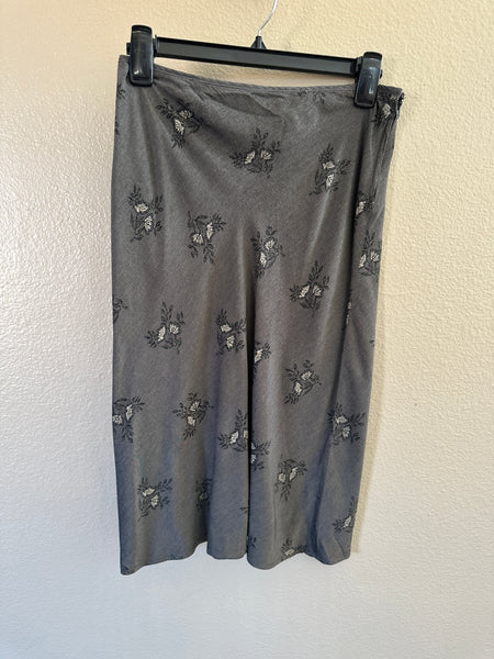 Free People Women's Gray Floral Midi Skirt