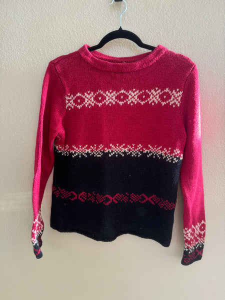 Women's Black & Red  Sweater