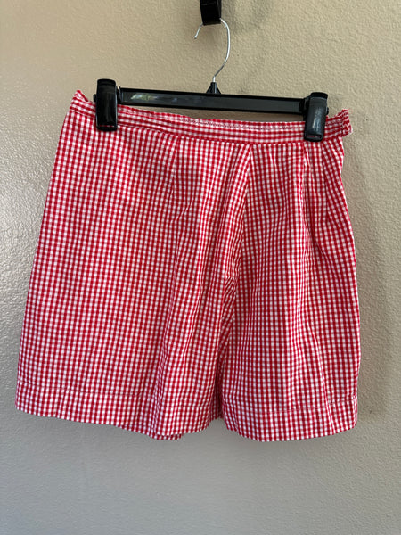 Handmade Women's Red Plaid Short Skirt