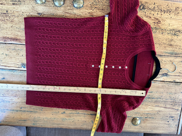 Women's Red Long Sleeve Sweater