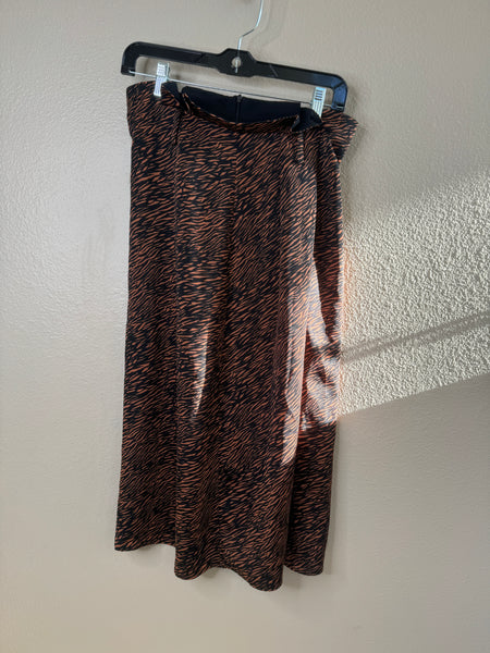 Zara Women's Orange Zebra Print Skirt