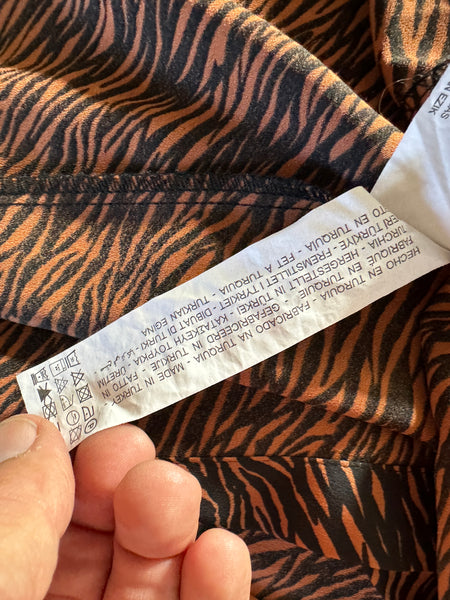 Zara Women's Orange Zebra Print Skirt