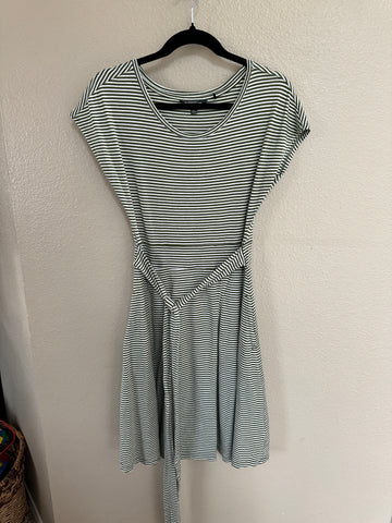 Toad & Co Green Striped Dress