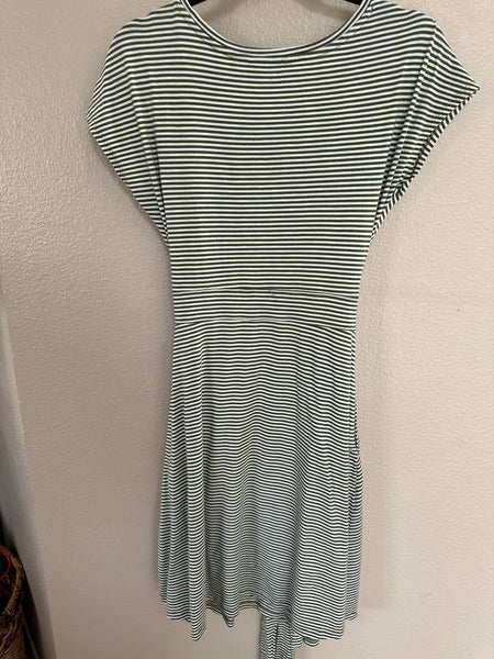 Toad & Co Green Striped Dress