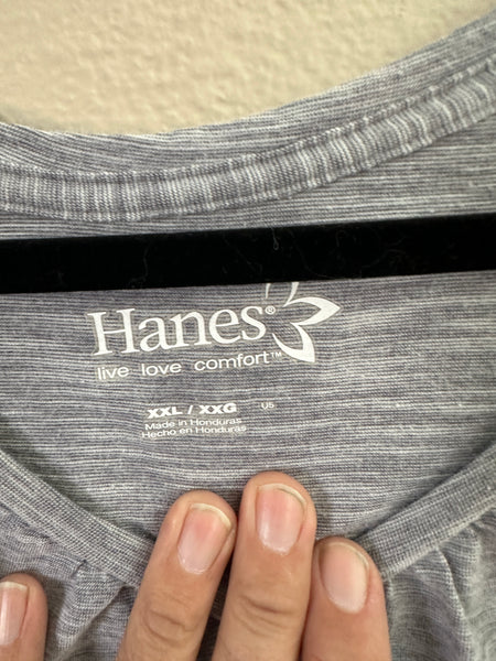 Hanes Women's Gray Short Sleeve Shirt