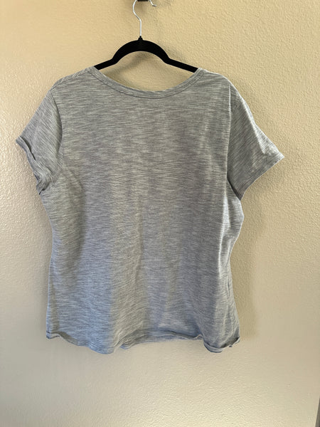 Hanes Women's Gray Short Sleeve Shirt