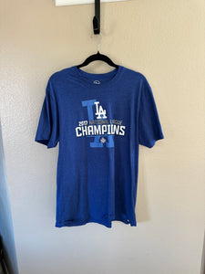 2017 National league Champion Dodgers Men's Blue T-Shirt