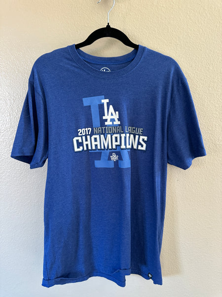 2017 National league Champion Dodgers Men's Blue T-Shirt