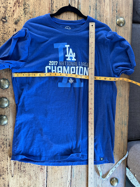 2017 National league Champion Dodgers Men's Blue T-Shirt