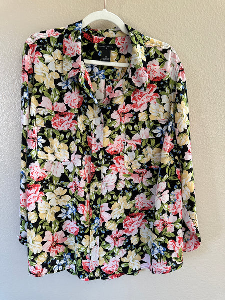 Investments Women's Floral Long Sleeve Blouse