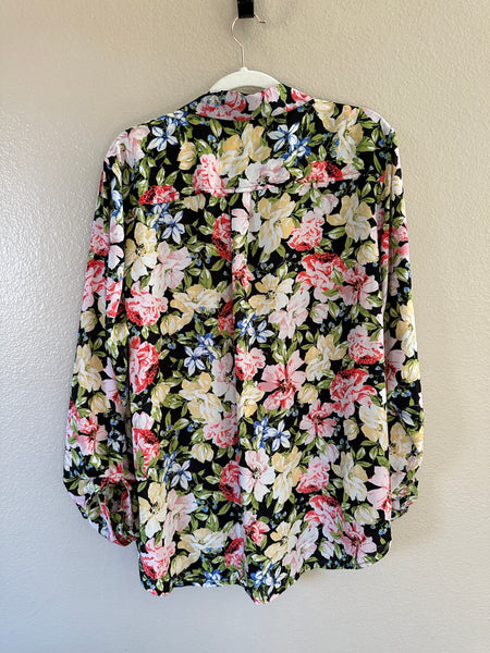 Investments Women's Floral Long Sleeve Blouse