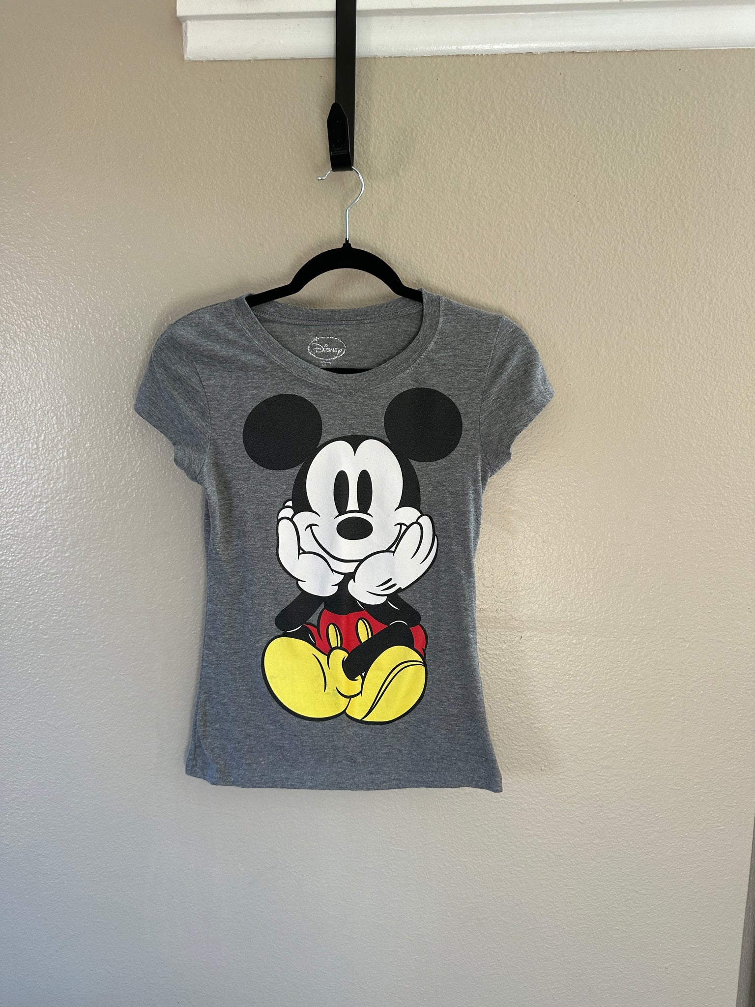 Disney Women's Gray Mickey Mouse T-Shirt