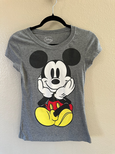 Disney Women's Gray Mickey Mouse T-Shirt