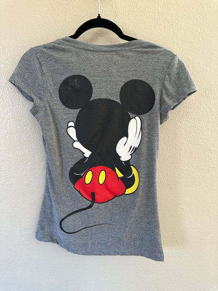 Disney Women's Gray Mickey Mouse T-Shirt