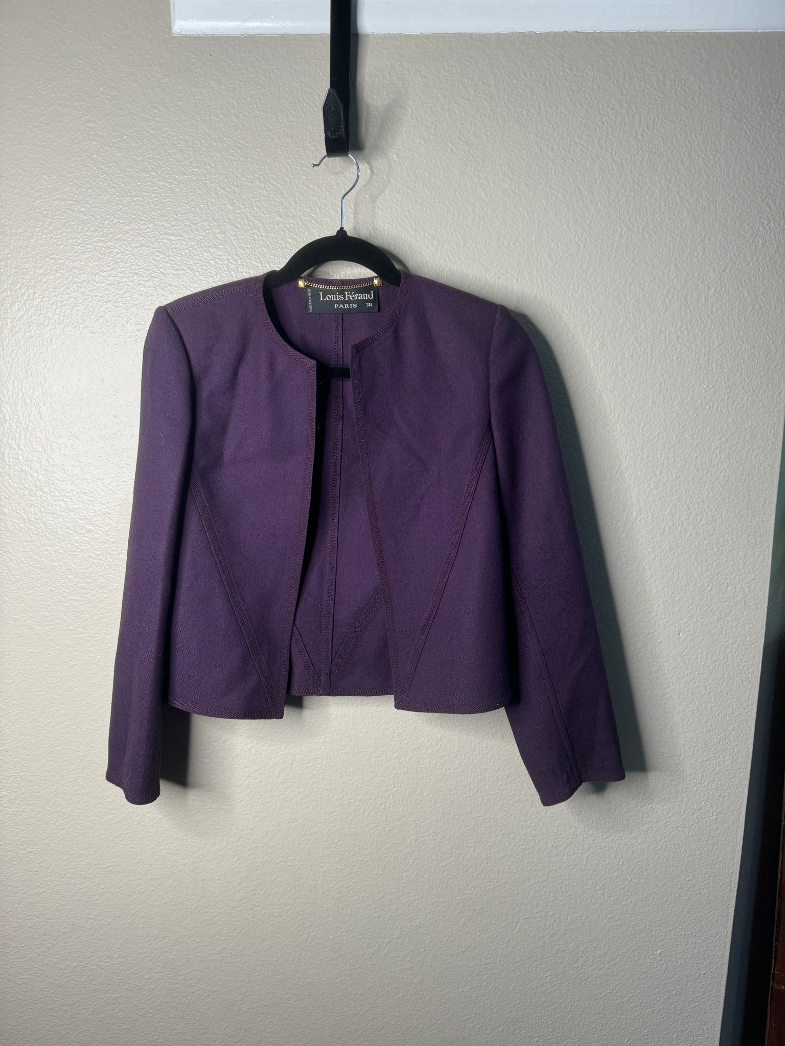 Vintage Louis Feraud Women's Purple Blazer